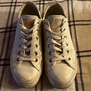 White leather all star converse